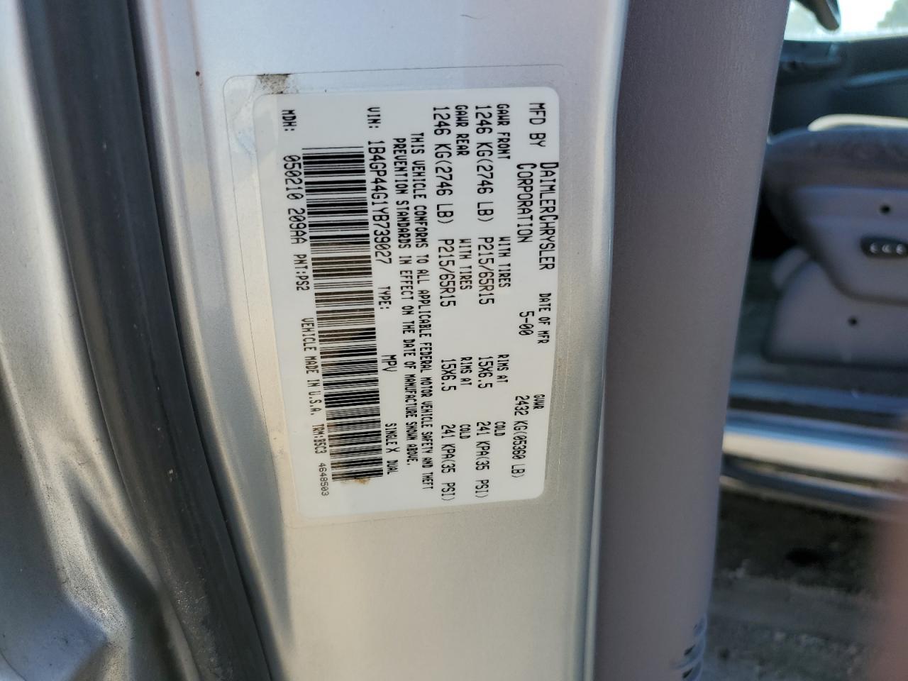 2000 DODGE GRAND CARAVAN