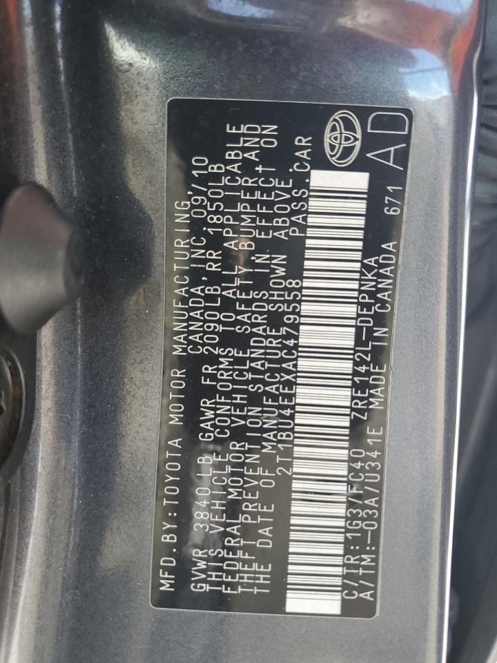 2010 TOYOTA COROLLA