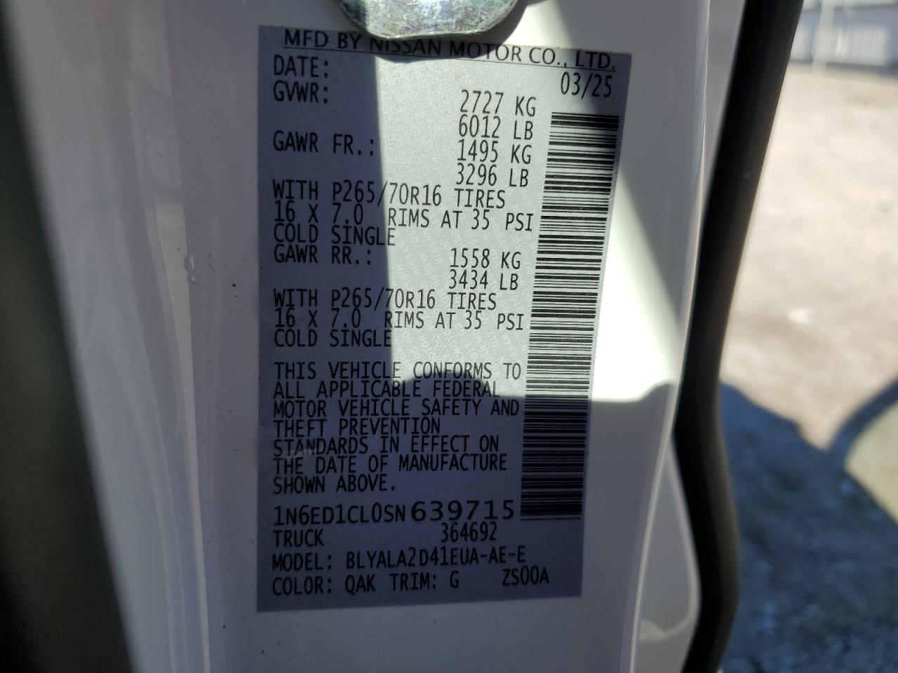 2025 NISSAN Frontier