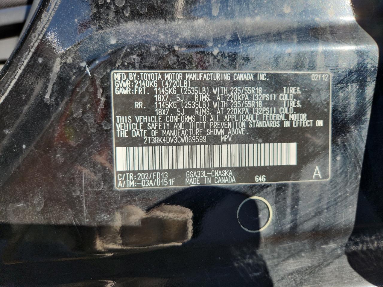 2012 TOYOTA RAV4