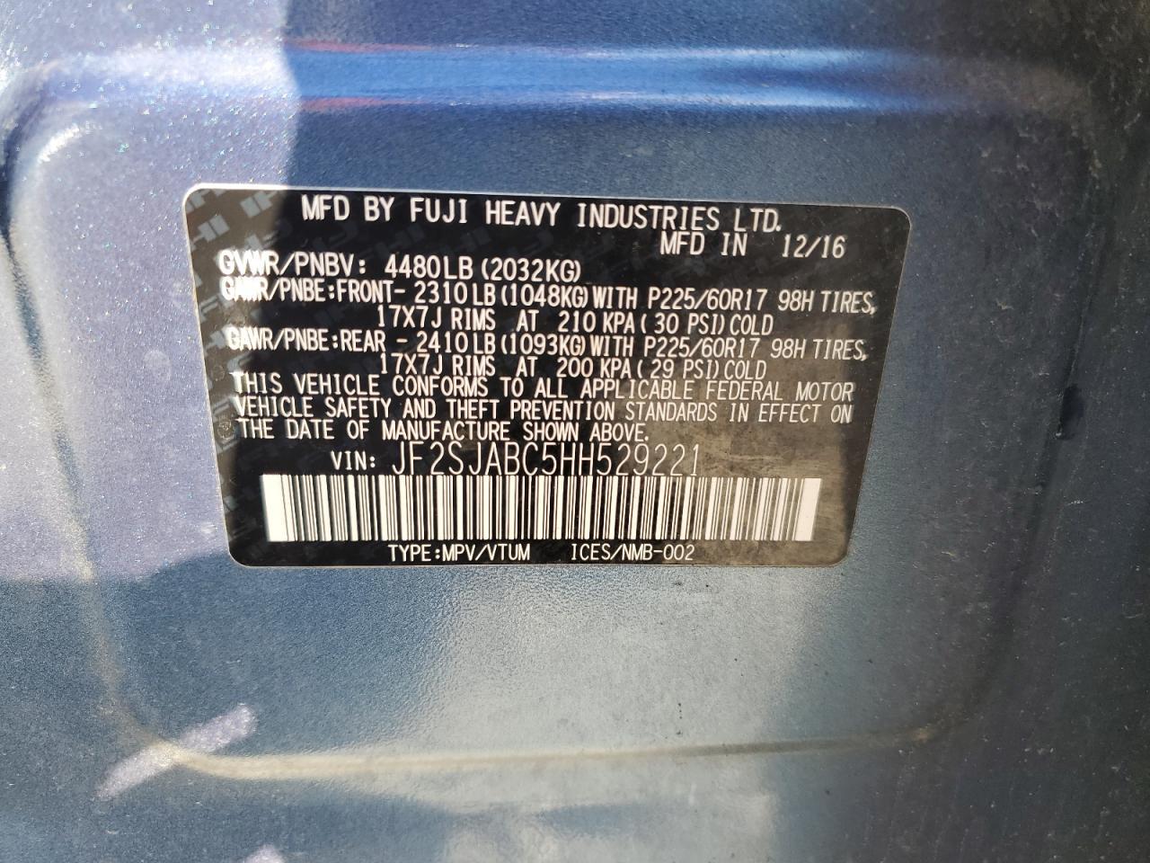 2017 SUBARU FORESTER