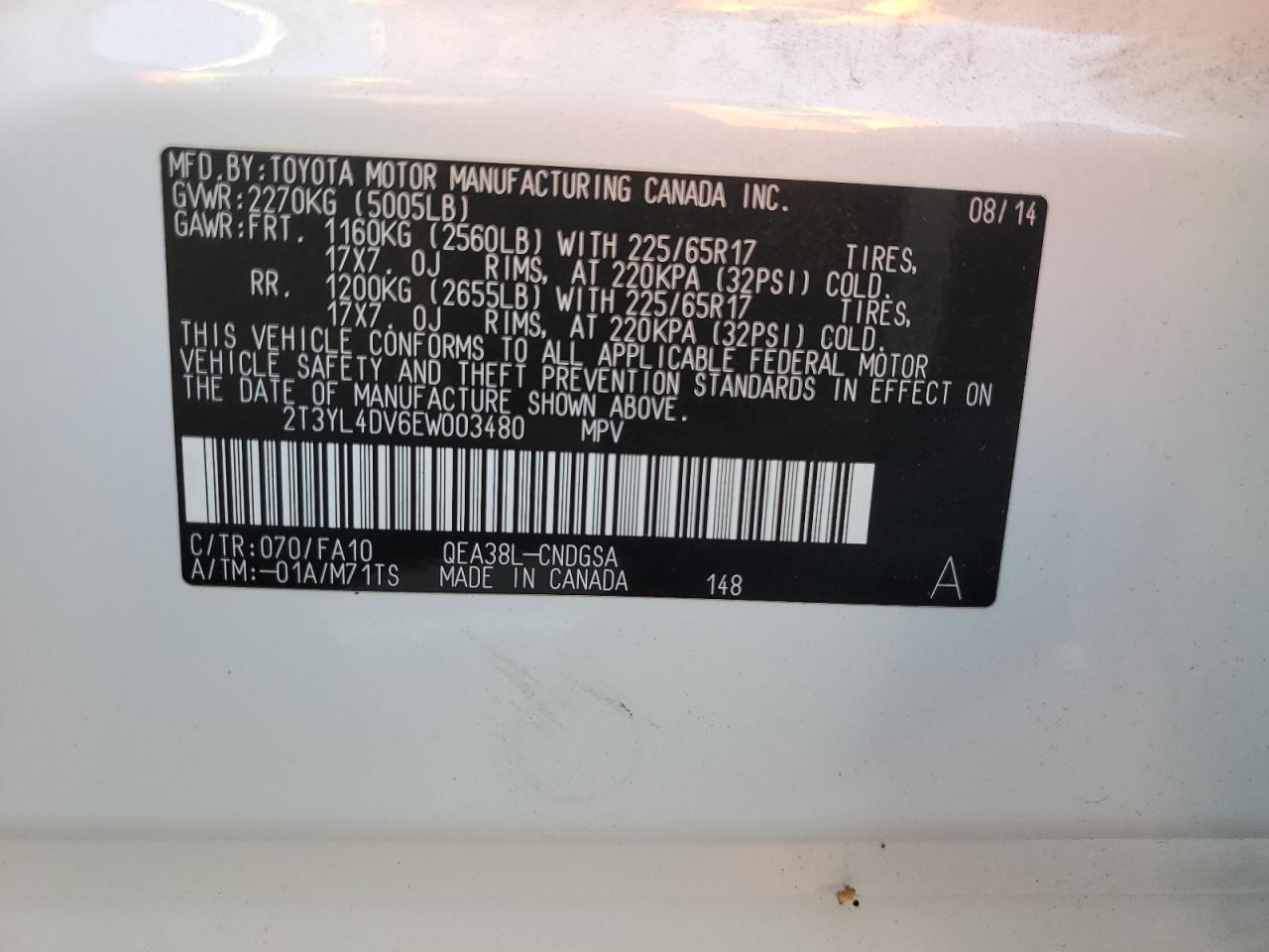 2014 TOYOTA RAV4
