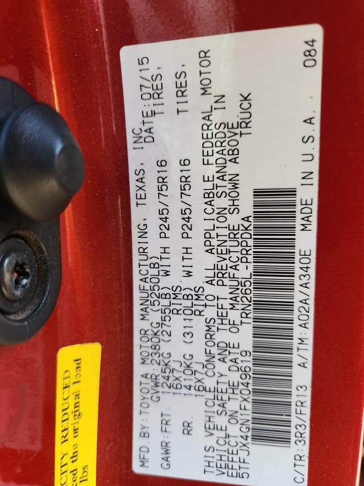 2015 TOYOTA TACOMA