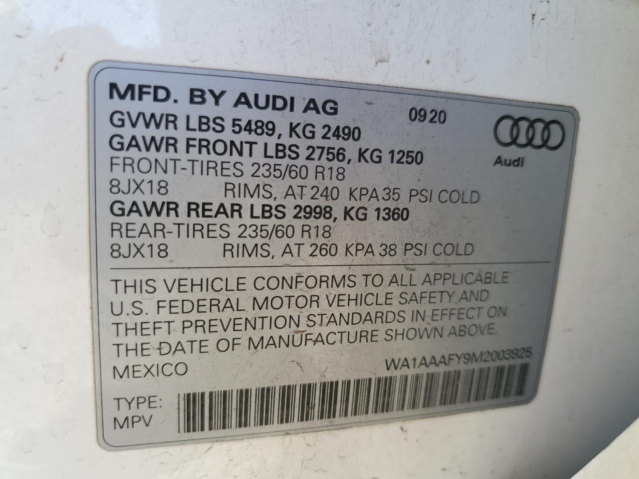 2021 AUDI Q5