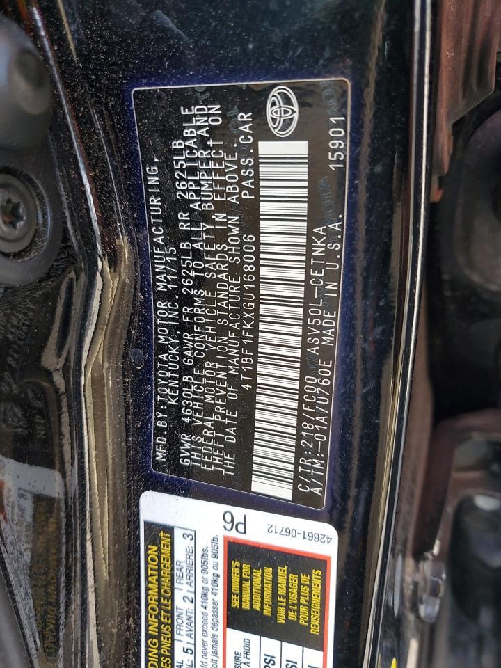 2016 TOYOTA CAMRY