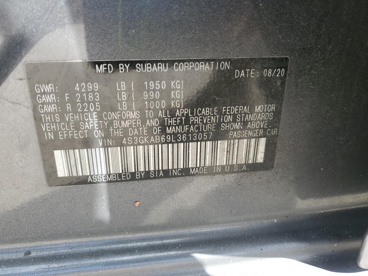 2020 SUBARU IMPREZA