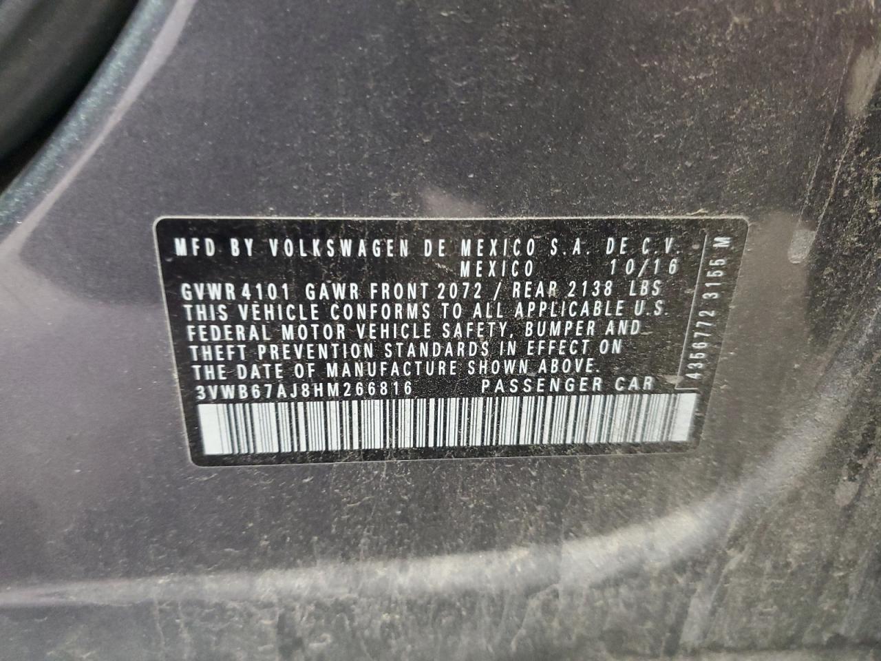 2017 VOLKSWAGEN JETTA