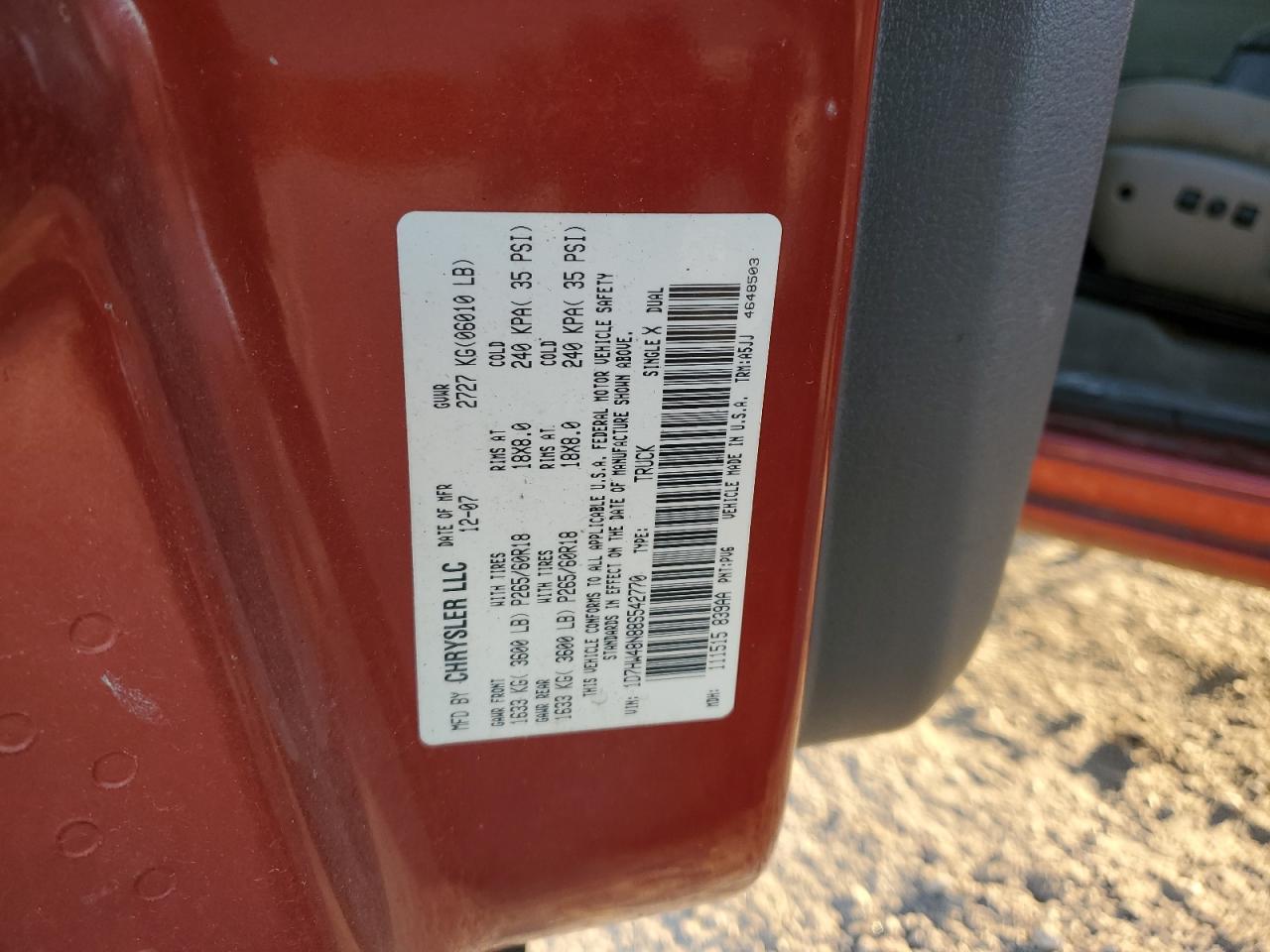 2008 DODGE Dakota