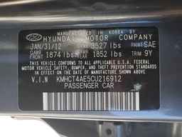 2012 HYUNDAI ACCENT