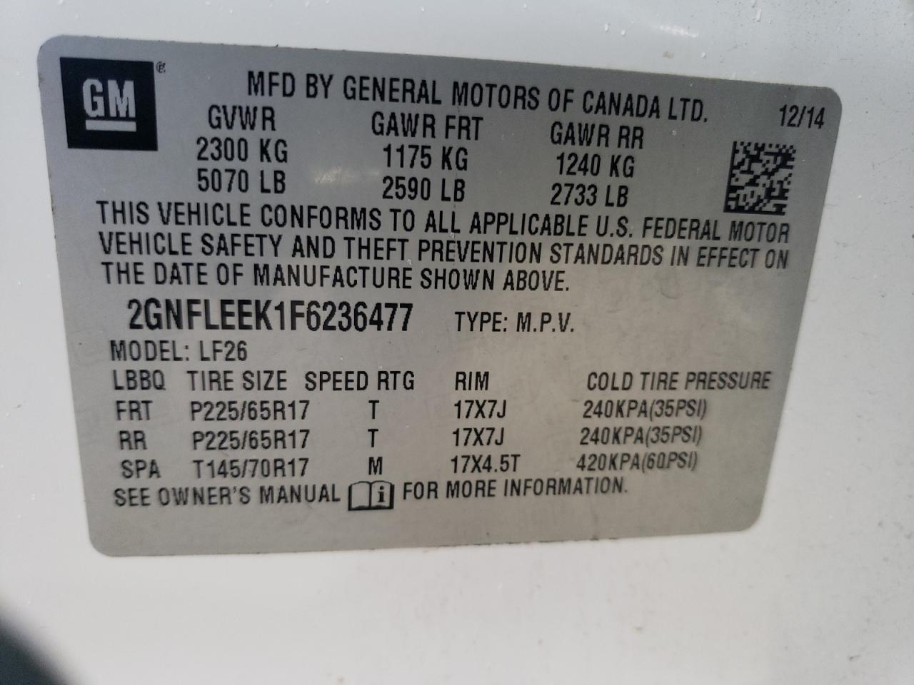 2015 CHEVROLET EQUINOX