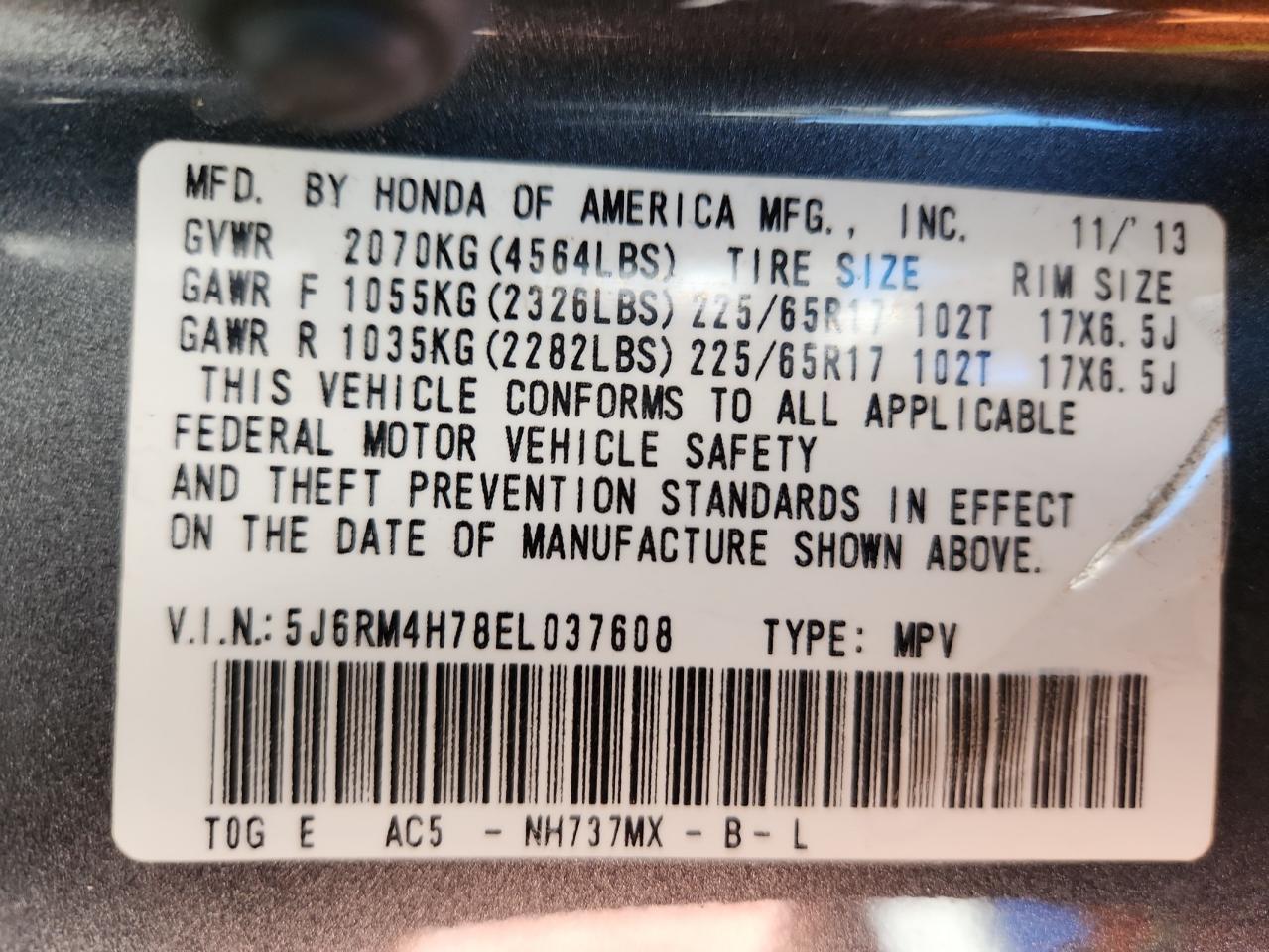 2014 HONDA CR-V