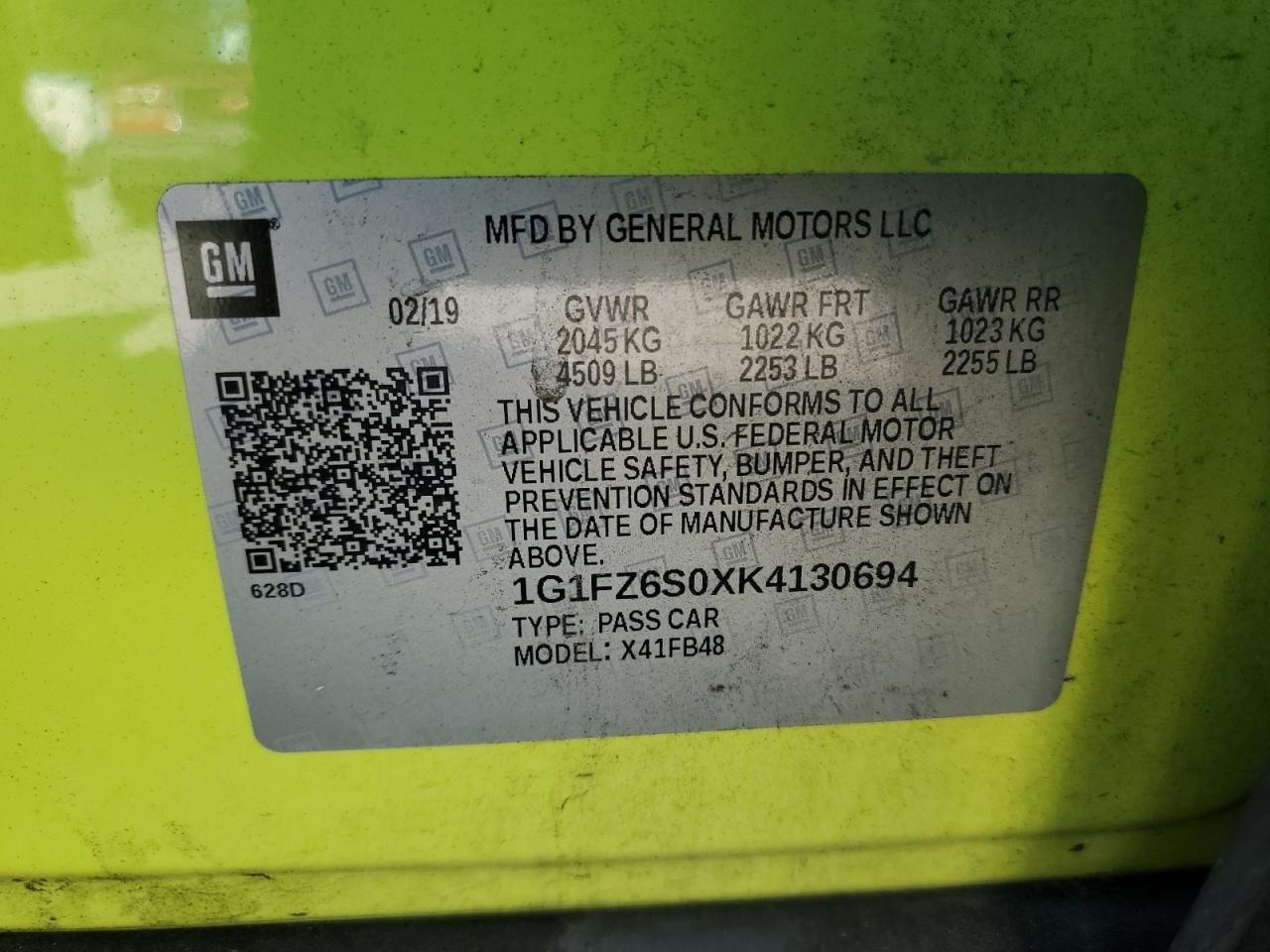 2019 CHEVROLET Bolt EV