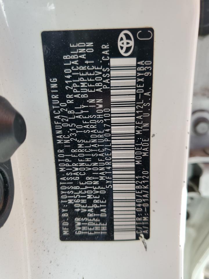 2020 TOYOTA COROLLA