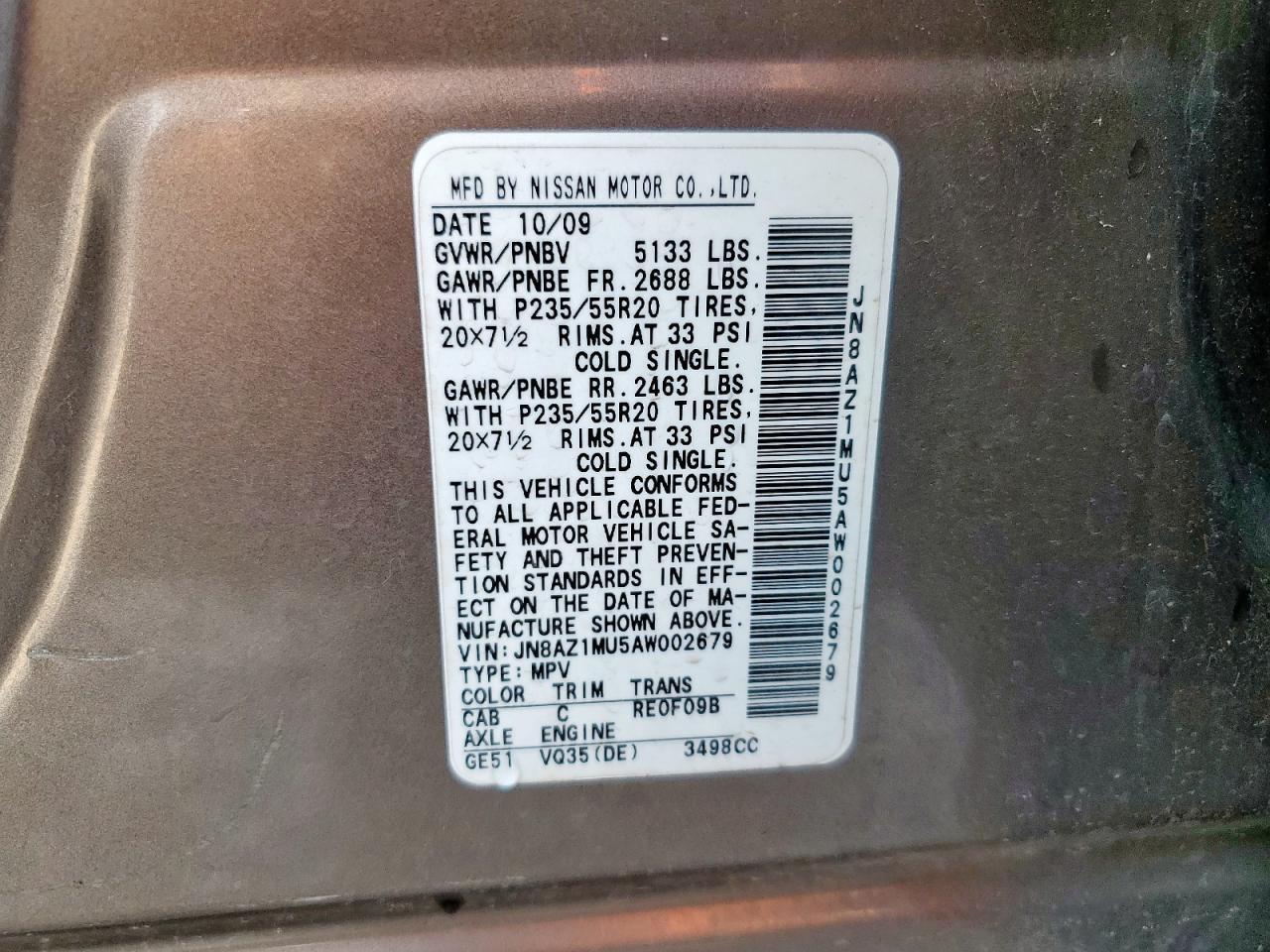 2010 NISSAN MURANO