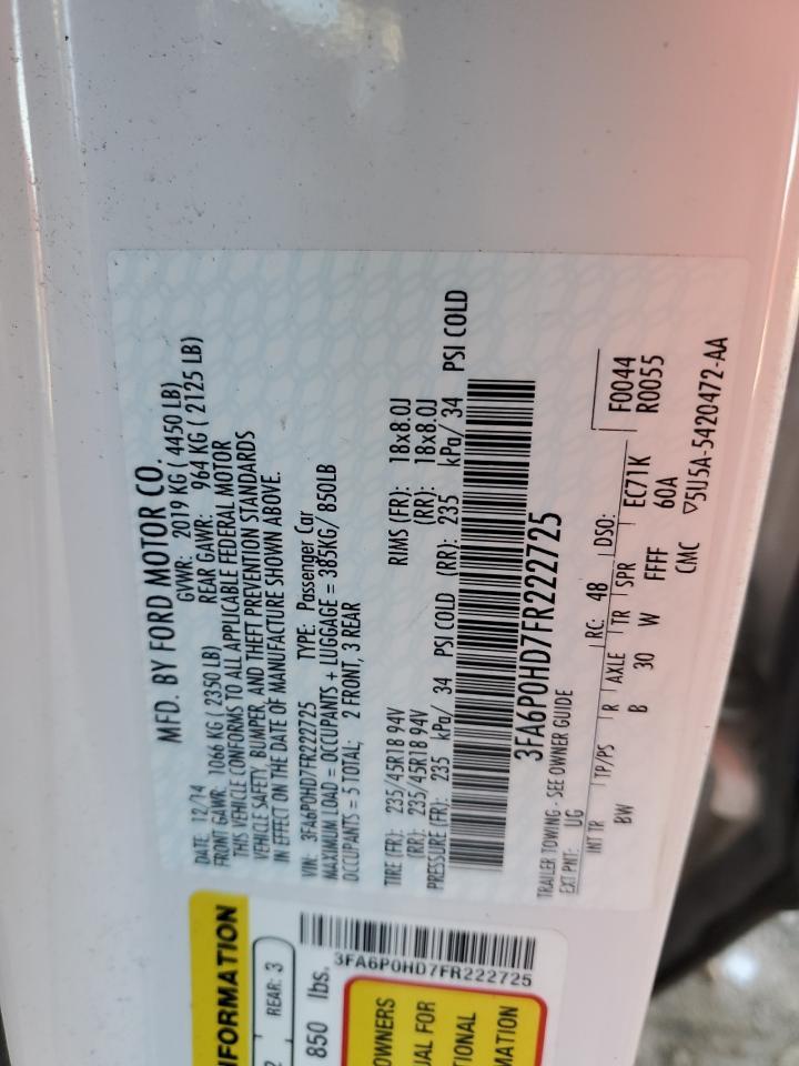 2015 FORD FUSION