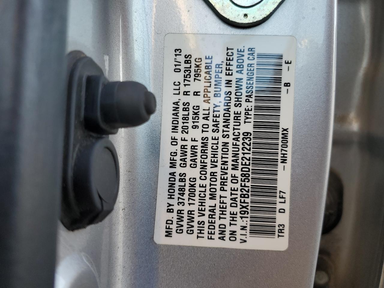 2013 HONDA CIVIC