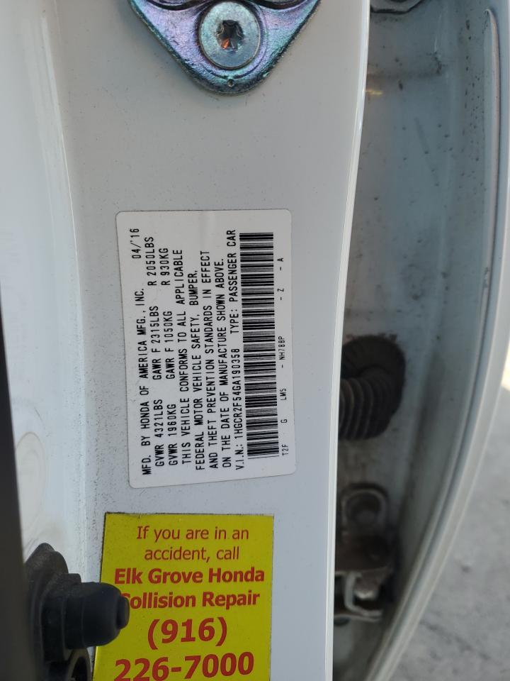 2016 HONDA ACCORD