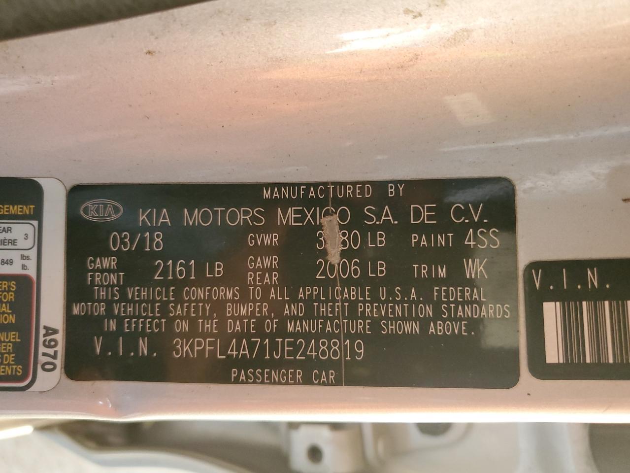 2018 KIA FORTE