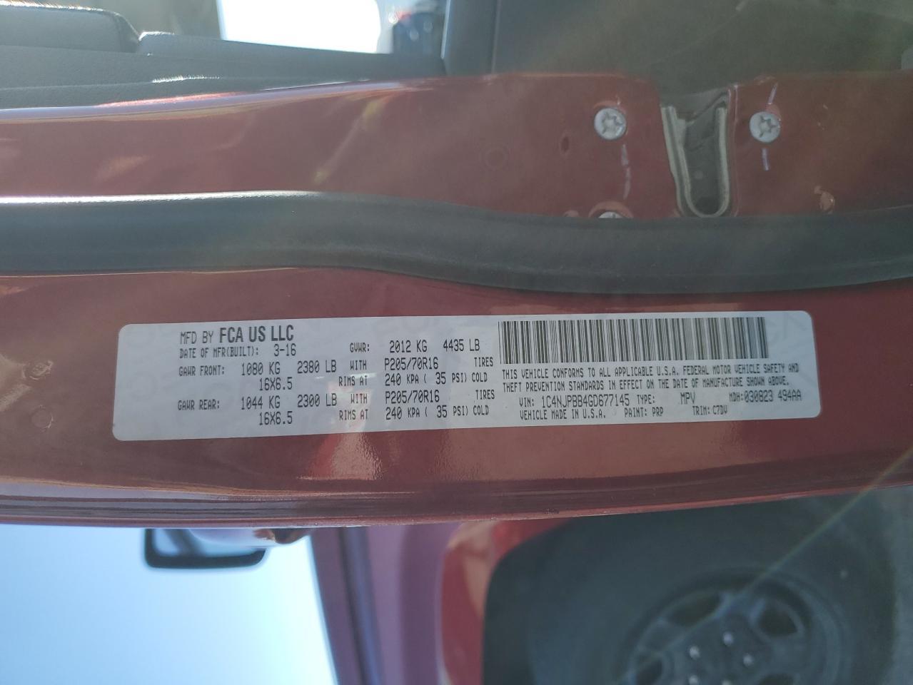 2016 JEEP PATRIOT