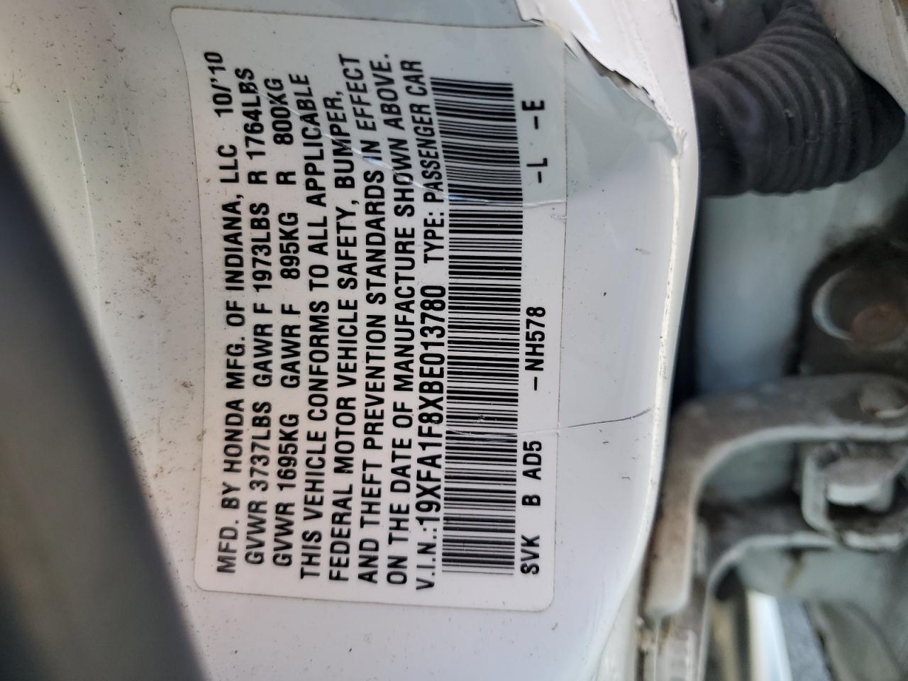 2011 HONDA CIVIC