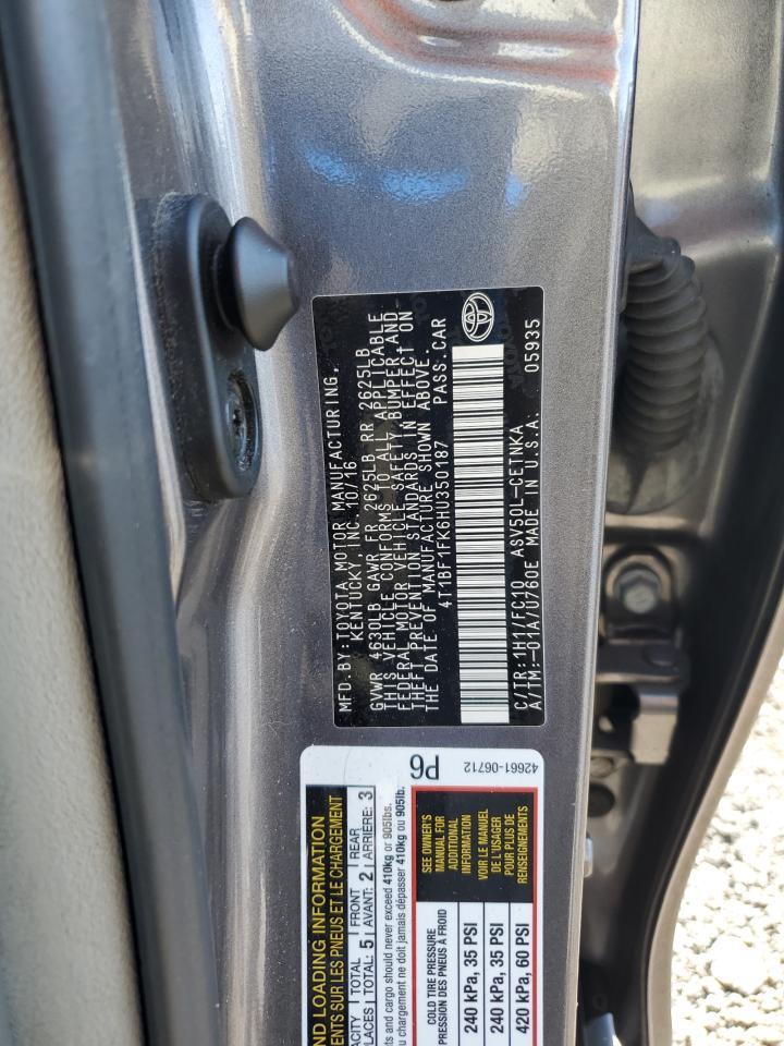 2017 TOYOTA CAMRY