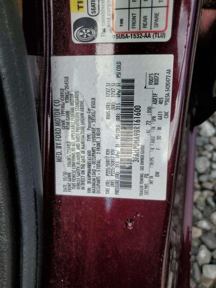 2011 FORD FUSION