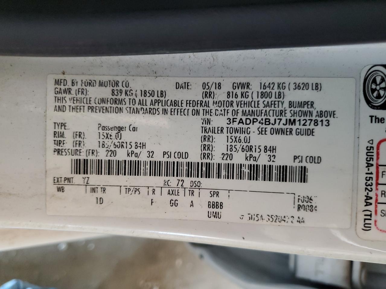 2018 FORD Fiesta