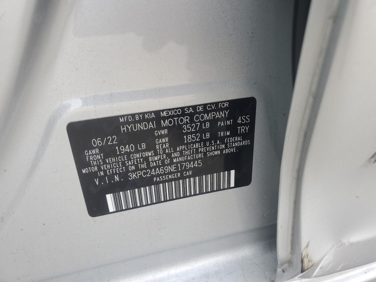 2022 HYUNDAI ACCENT