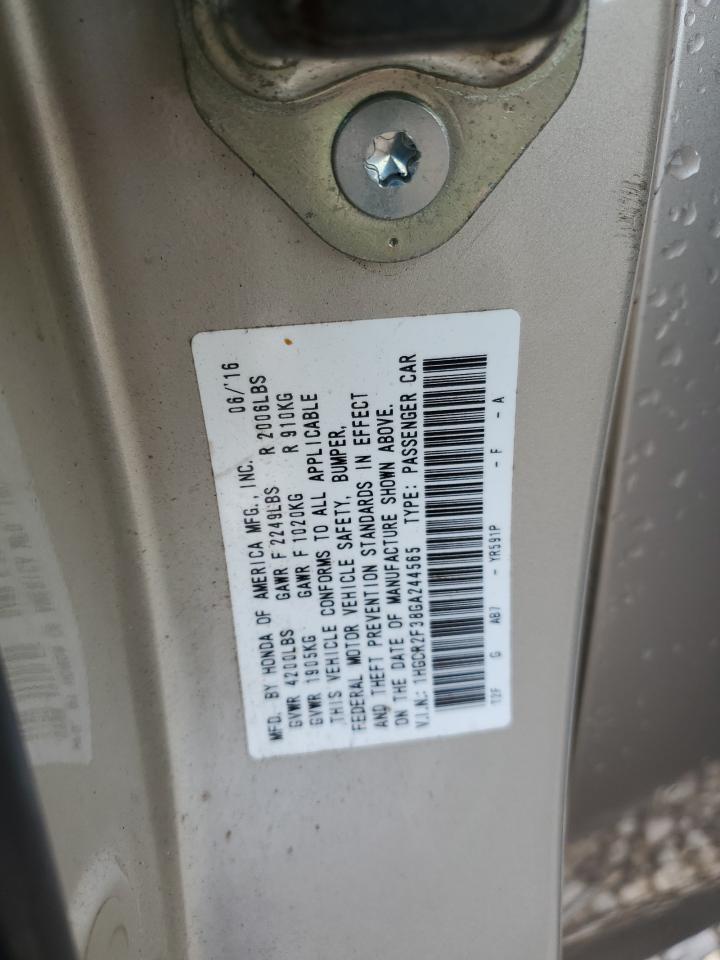 2016 HONDA ACCORD