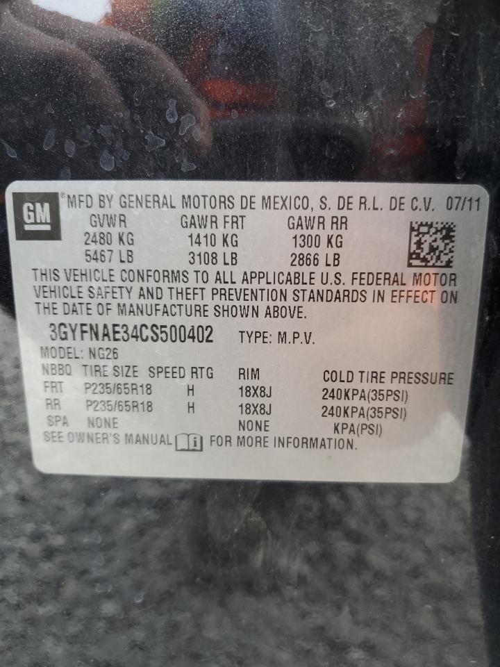 2012 CADILLAC SRX