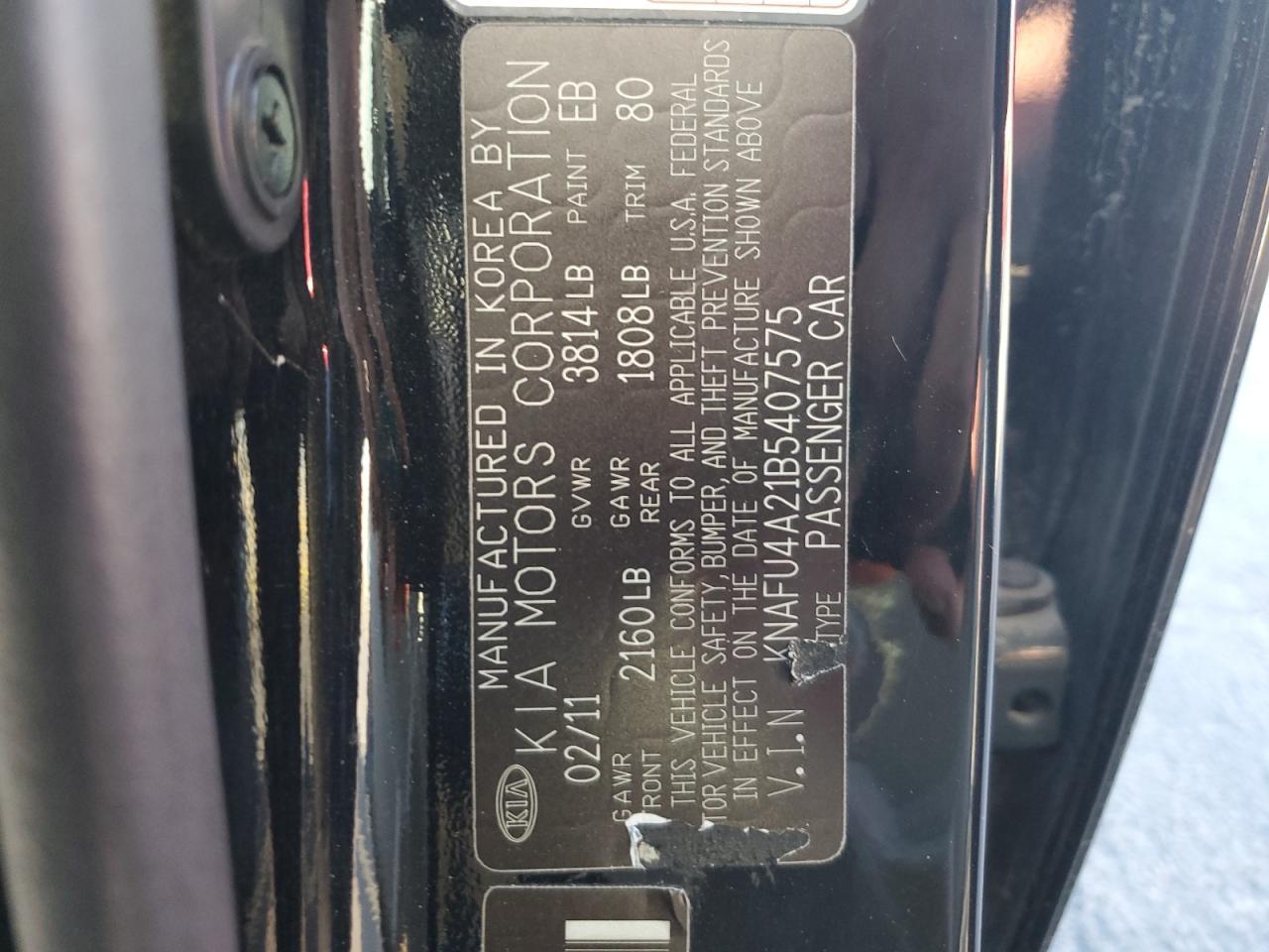 2011 KIA FORTE
