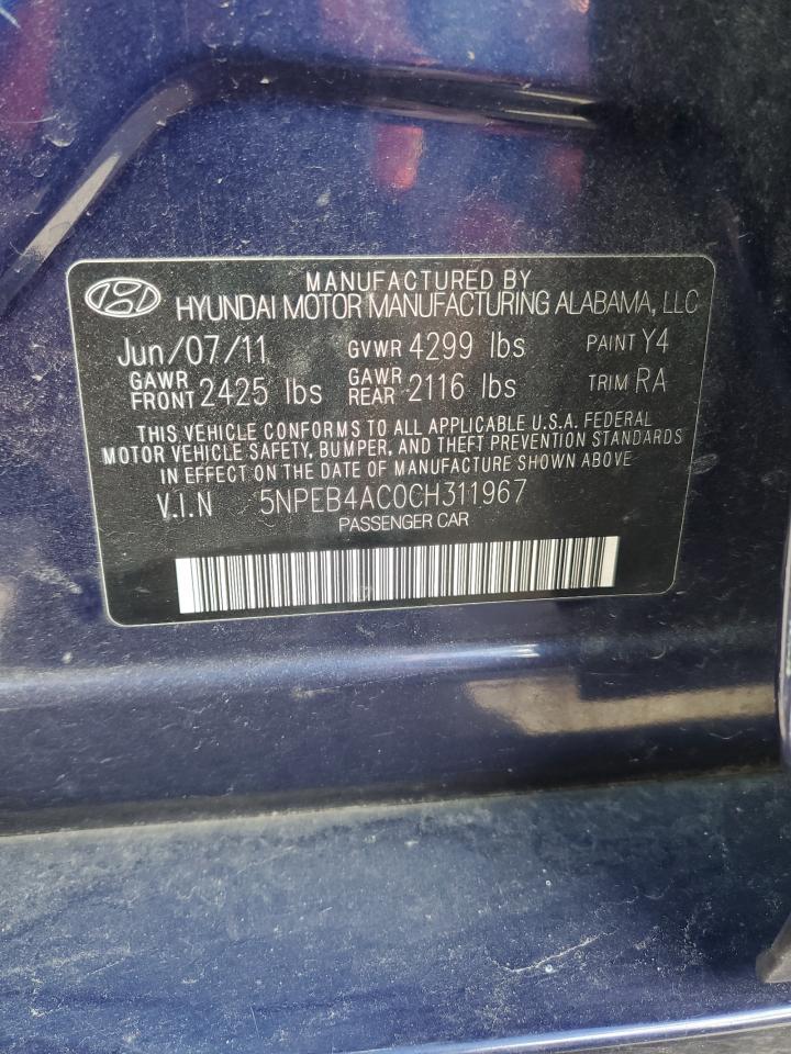 2012 HYUNDAI SONATA