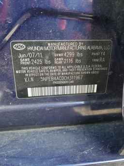 2012 HYUNDAI SONATA