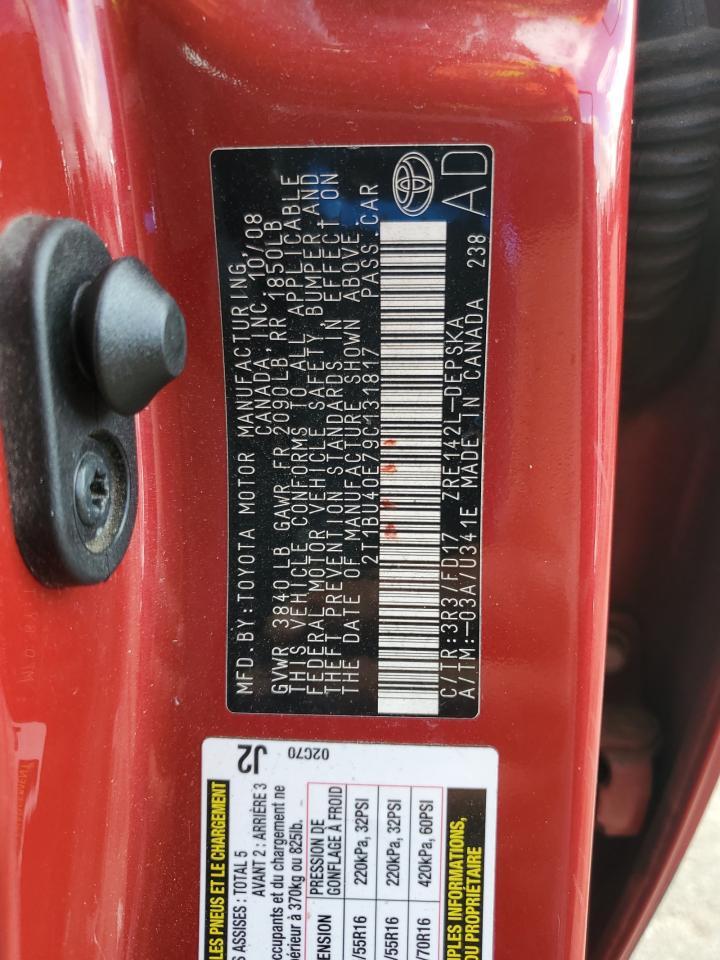 2009 TOYOTA COROLLA