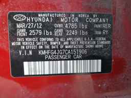 2012 HYUNDAI Azera