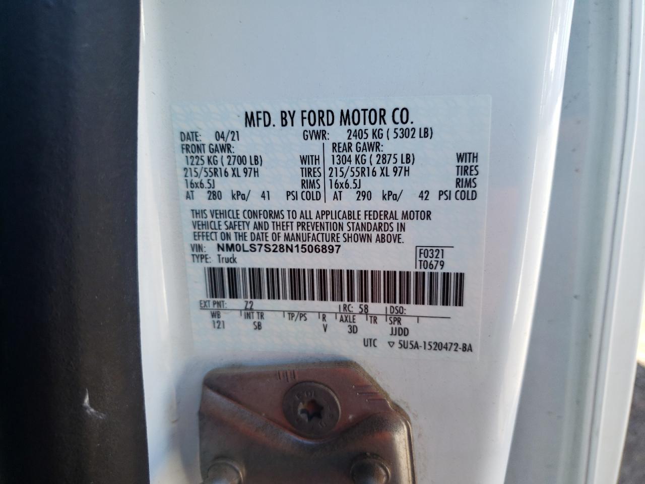 2022 FORD TRANSIT CONNECT