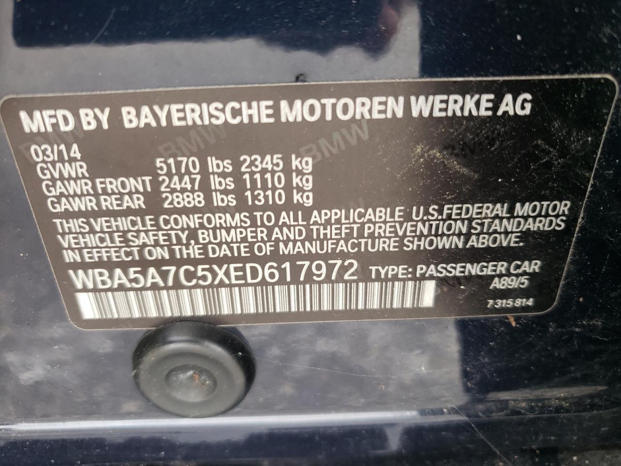 2014 BMW 5 series