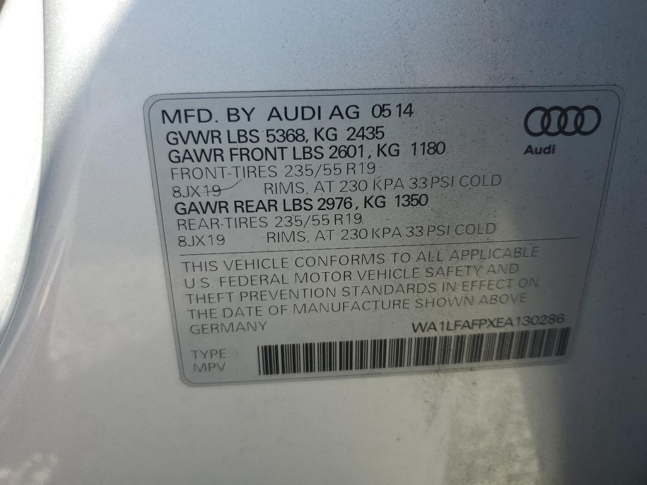 2014 AUDI Q5