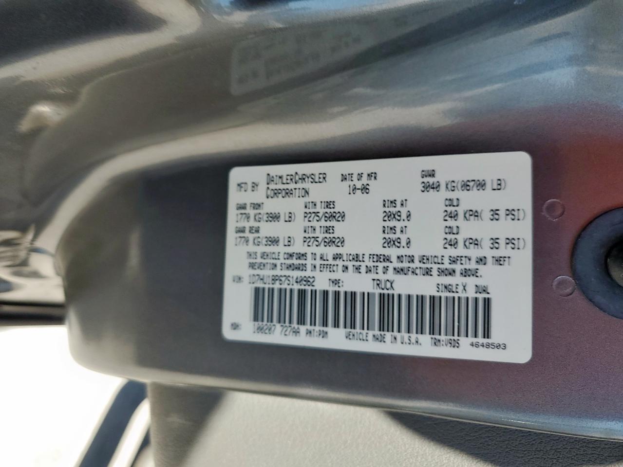 2007 DODGE RAM 1500