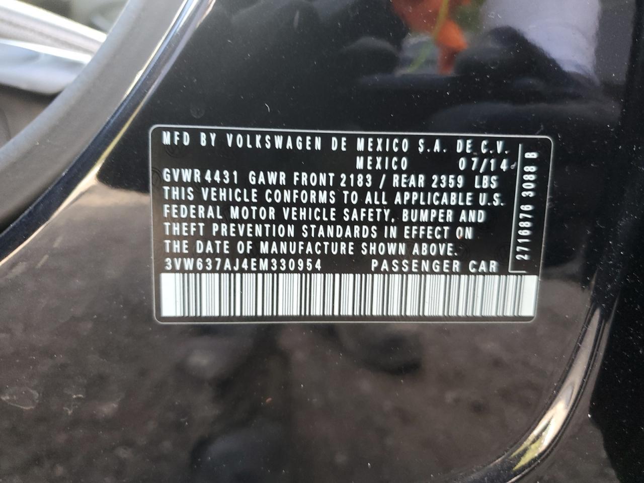 2014 VOLKSWAGEN JETTA