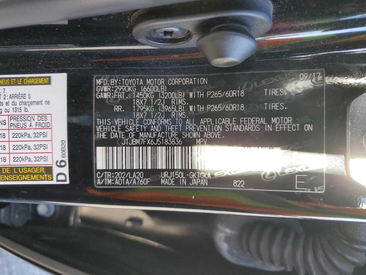 2018 LEXUS GX 460
