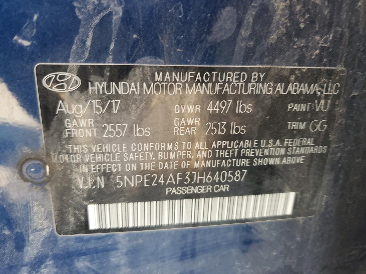 2018 HYUNDAI SONATA