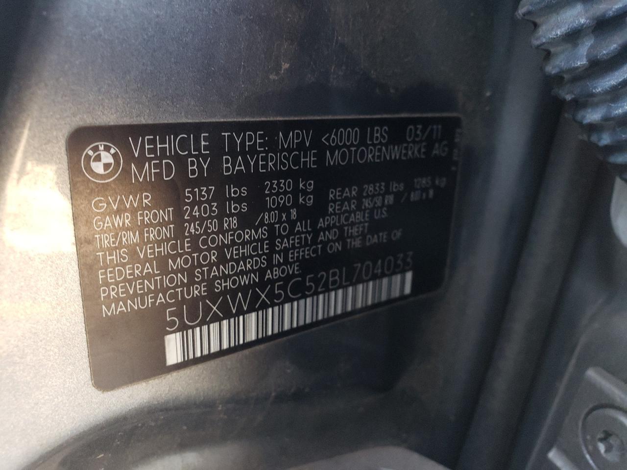 2011 BMW X3