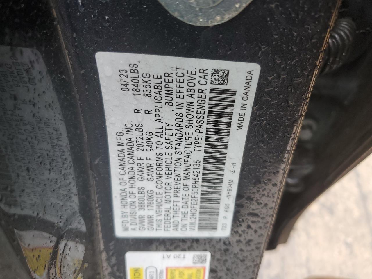 2023 HONDA CIVIC