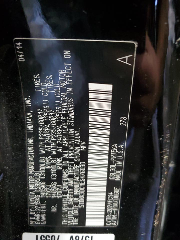2014 TOYOTA SIENNA