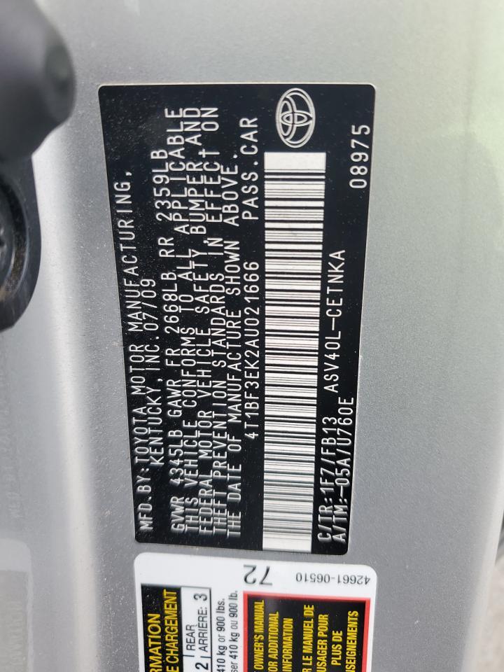 2010 TOYOTA CAMRY