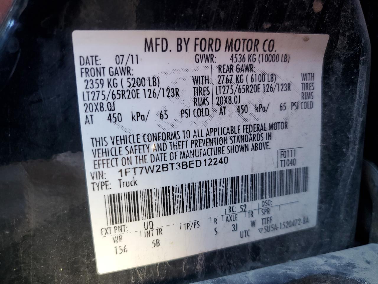 2011 FORD F-250