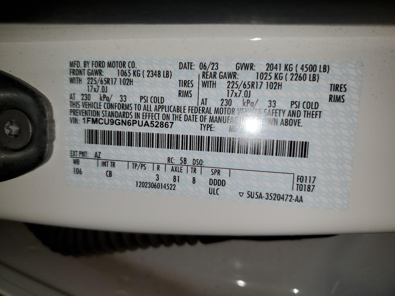 2023 FORD ESCAPE