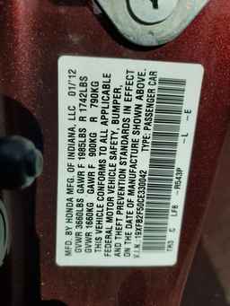 2012 HONDA CIVIC