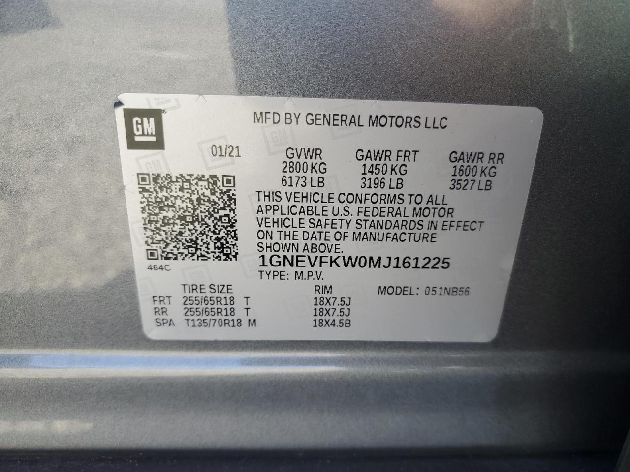 2021 CHEVROLET TRAVERSE